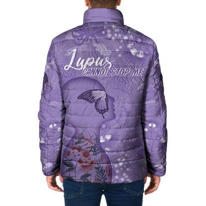 Lupus Cannot Stop Me Australia Floral Padded Jacket Purple Ribbon
