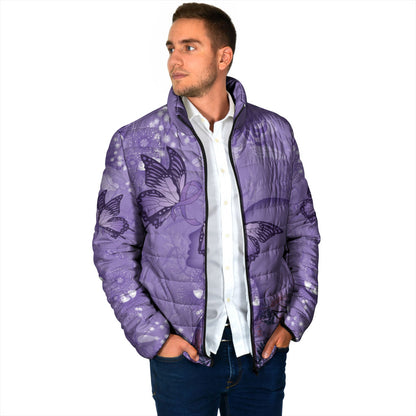 Lupus Cannot Stop Me Australia Floral Padded Jacket Purple Ribbon
