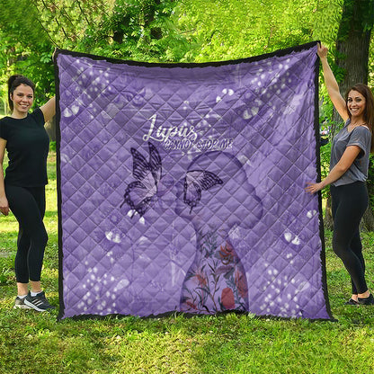 Lupus Cannot Stop Me Australia Floral Quilt Purple Ribbon