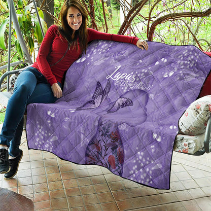 Lupus Cannot Stop Me Australia Floral Quilt Purple Ribbon