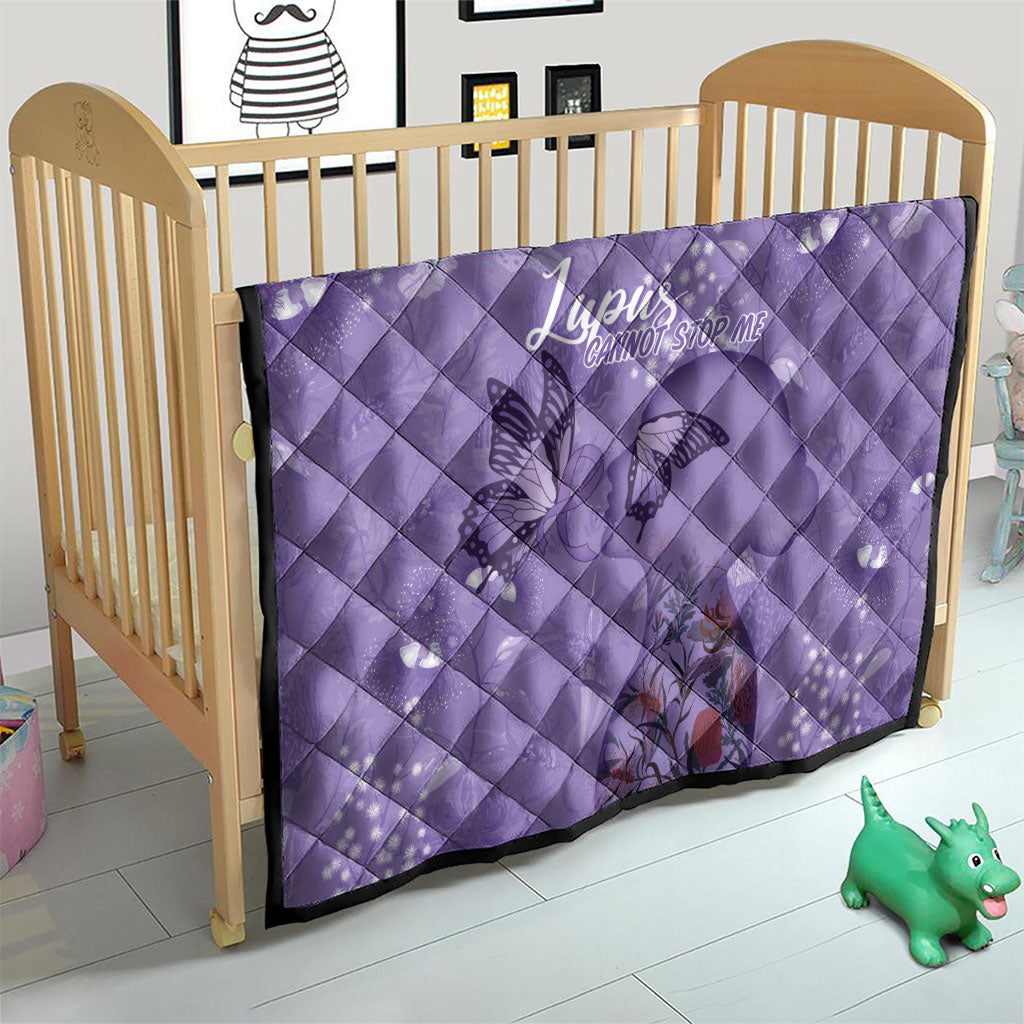 Lupus Cannot Stop Me Australia Floral Quilt Purple Ribbon