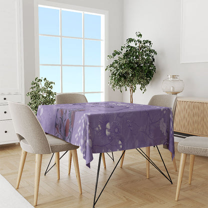 Lupus Cannot Stop Me Australia Floral Tablecloth Purple Ribbon