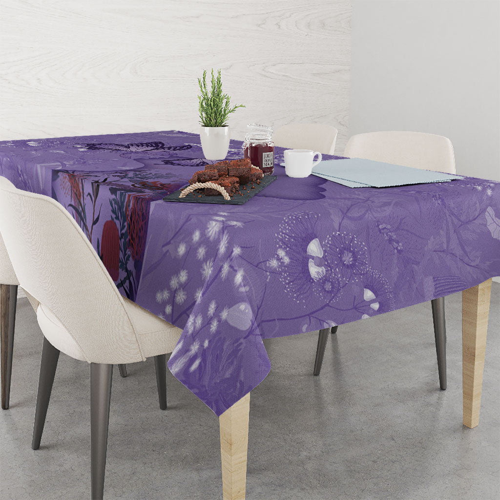 Lupus Cannot Stop Me Australia Floral Tablecloth Purple Ribbon
