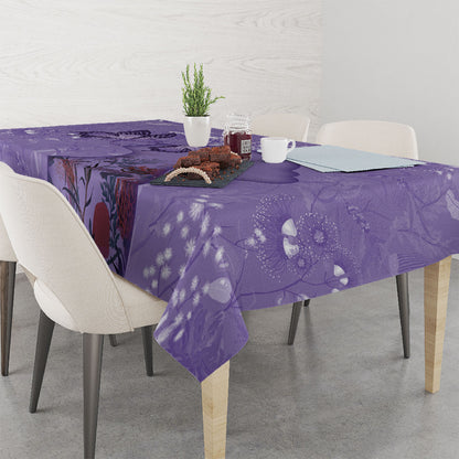 Lupus Cannot Stop Me Australia Floral Tablecloth Purple Ribbon