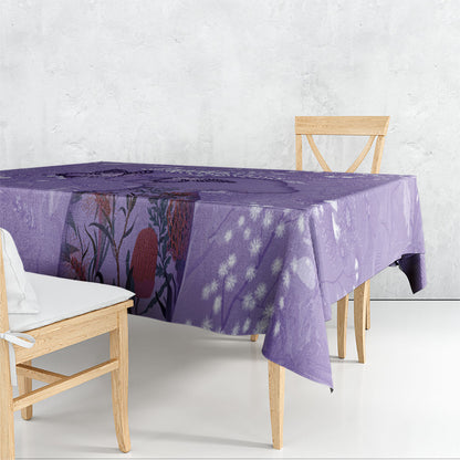 Lupus Cannot Stop Me Australia Floral Tablecloth Purple Ribbon