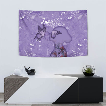 Lupus Cannot Stop Me Australia Floral Tapestry Purple Ribbon