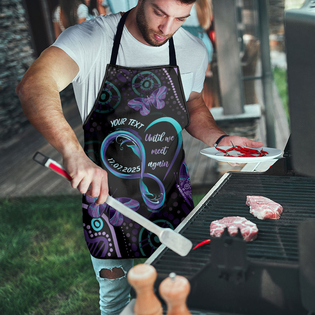 Personalized Australia Infinity Heart Indigenous Apron Fly High Until We Meet Again