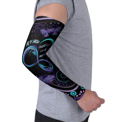 Personalized Australia Infinity Heart Indigenous Arm Sleeves Fly High Until We Meet Again