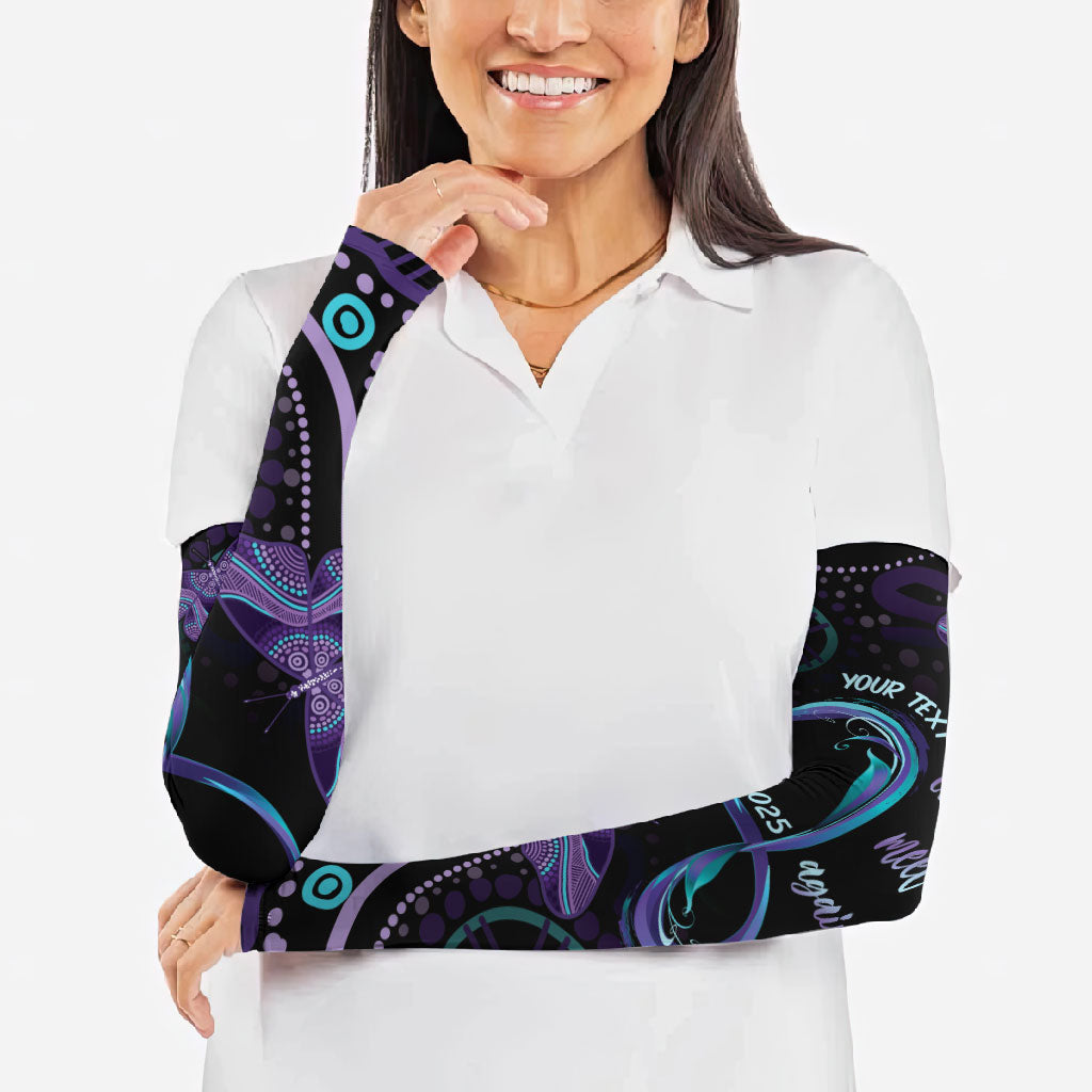 Personalized Australia Infinity Heart Indigenous Arm Sleeves Fly High Until We Meet Again