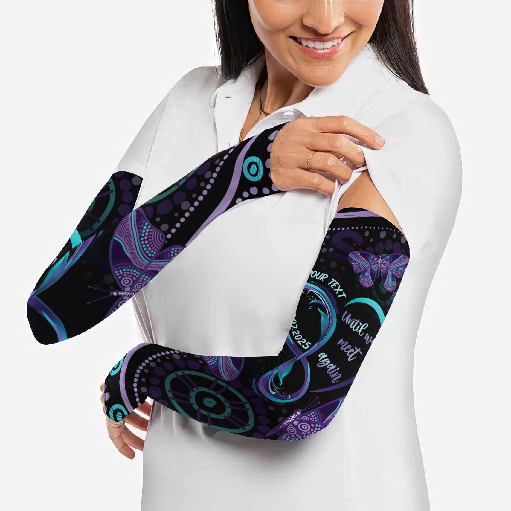 Personalized Australia Infinity Heart Indigenous Arm Sleeves Fly High Until We Meet Again