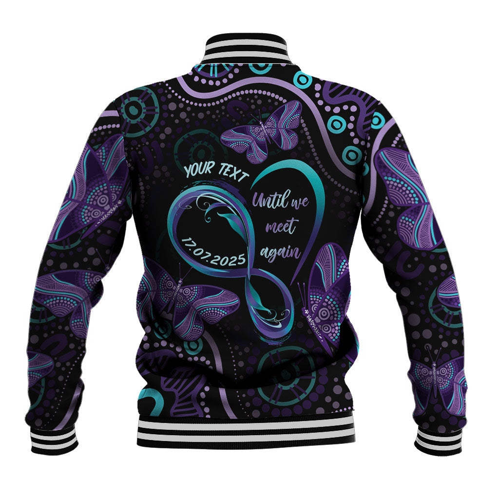 Personalized Australia Infinity Heart Indigenous Baseball Jacket Fly High Until We Meet Again