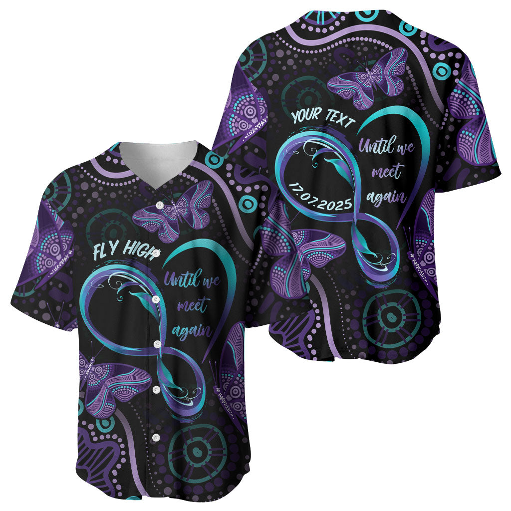 Personalized Australia Infinity Heart Indigenous Baseball Jersey Fly High Until We Meet Again