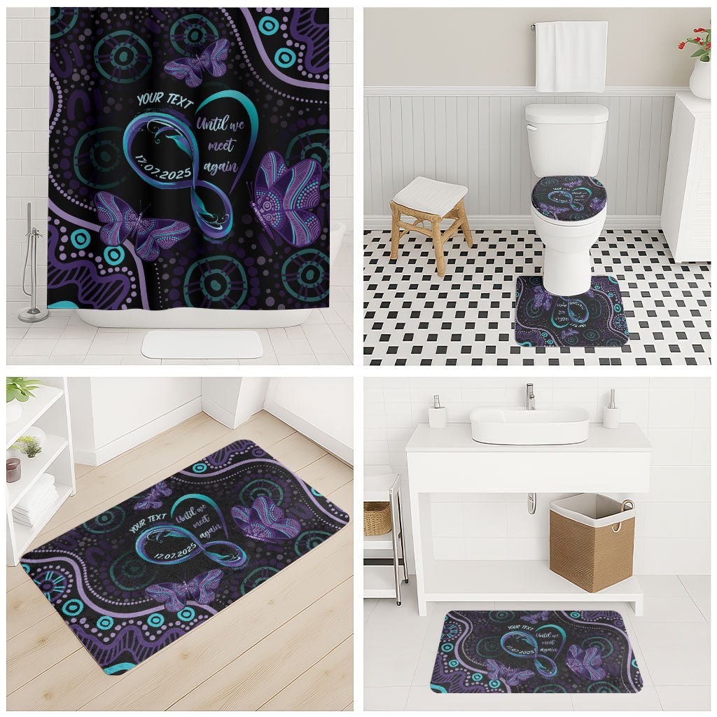 Personalized Australia Infinity Heart Indigenous Bathroom Set Fly High Until We Meet Again