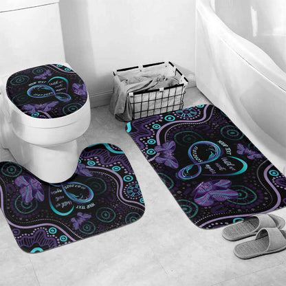 Personalized Australia Infinity Heart Indigenous Bathroom Set Fly High Until We Meet Again
