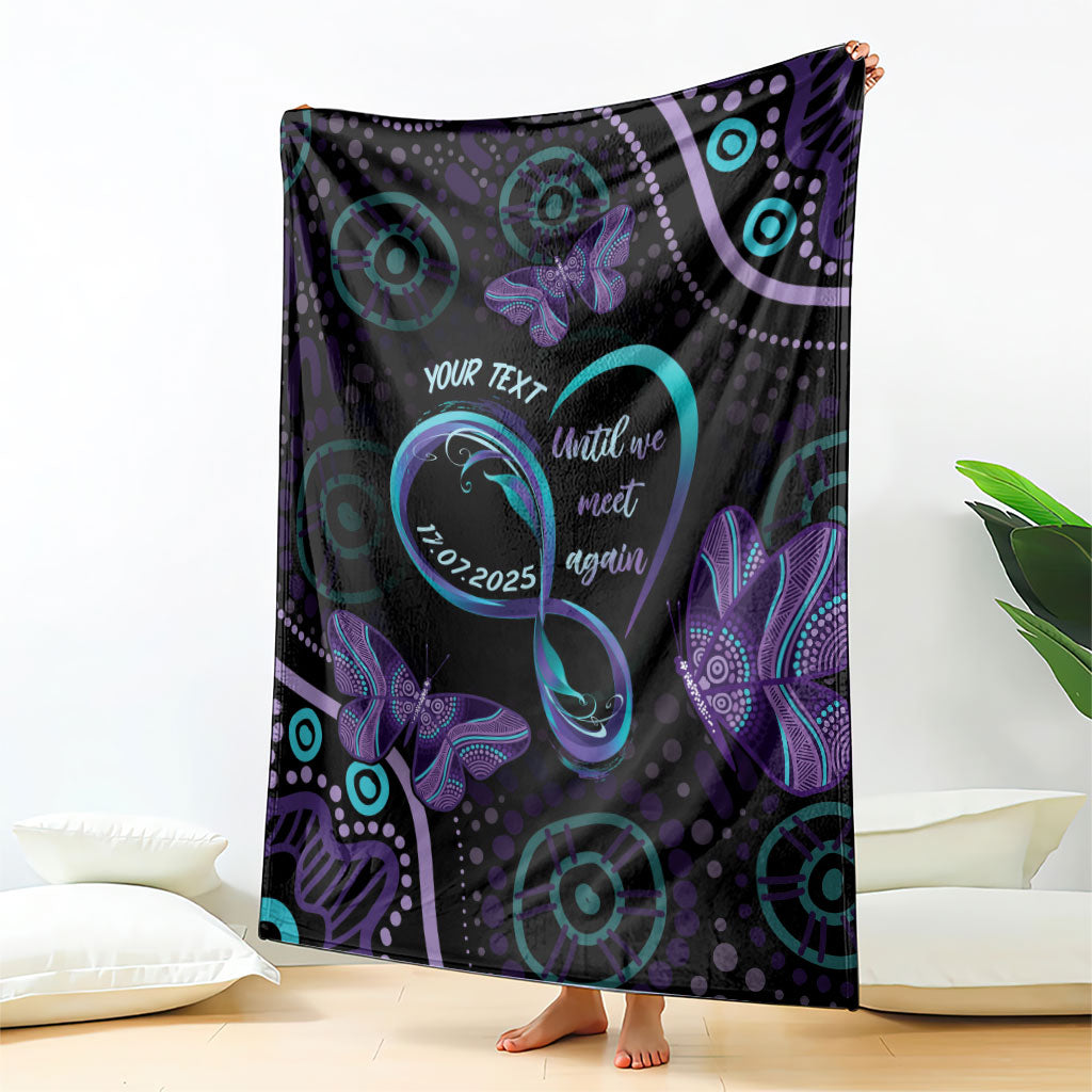 Personalized Australia Infinity Heart Indigenous Blanket Fly High Until We Meet Again