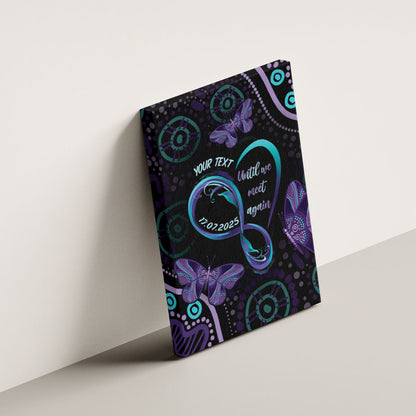 Personalized Australia Infinity Heart Indigenous Canvas Wall Art Fly High Until We Meet Again