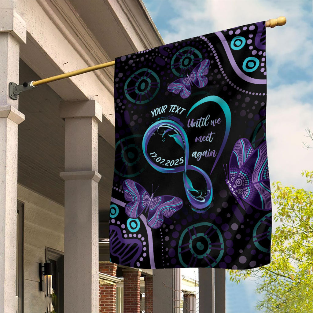 Personalized Australia Infinity Heart Indigenous Garden Flag Fly High Until We Meet Again