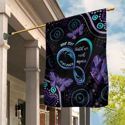Personalized Australia Infinity Heart Indigenous Garden Flag Fly High Until We Meet Again