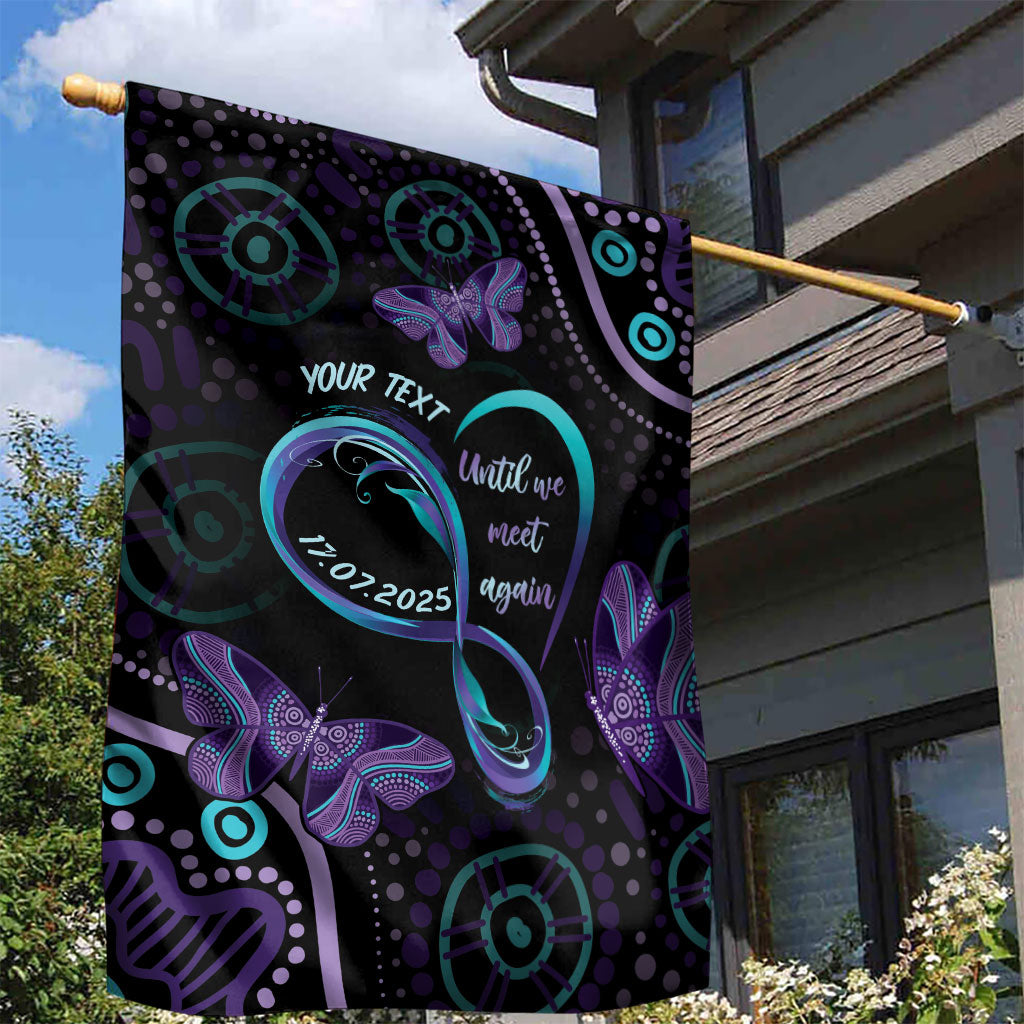 Personalized Australia Infinity Heart Indigenous Garden Flag Fly High Until We Meet Again