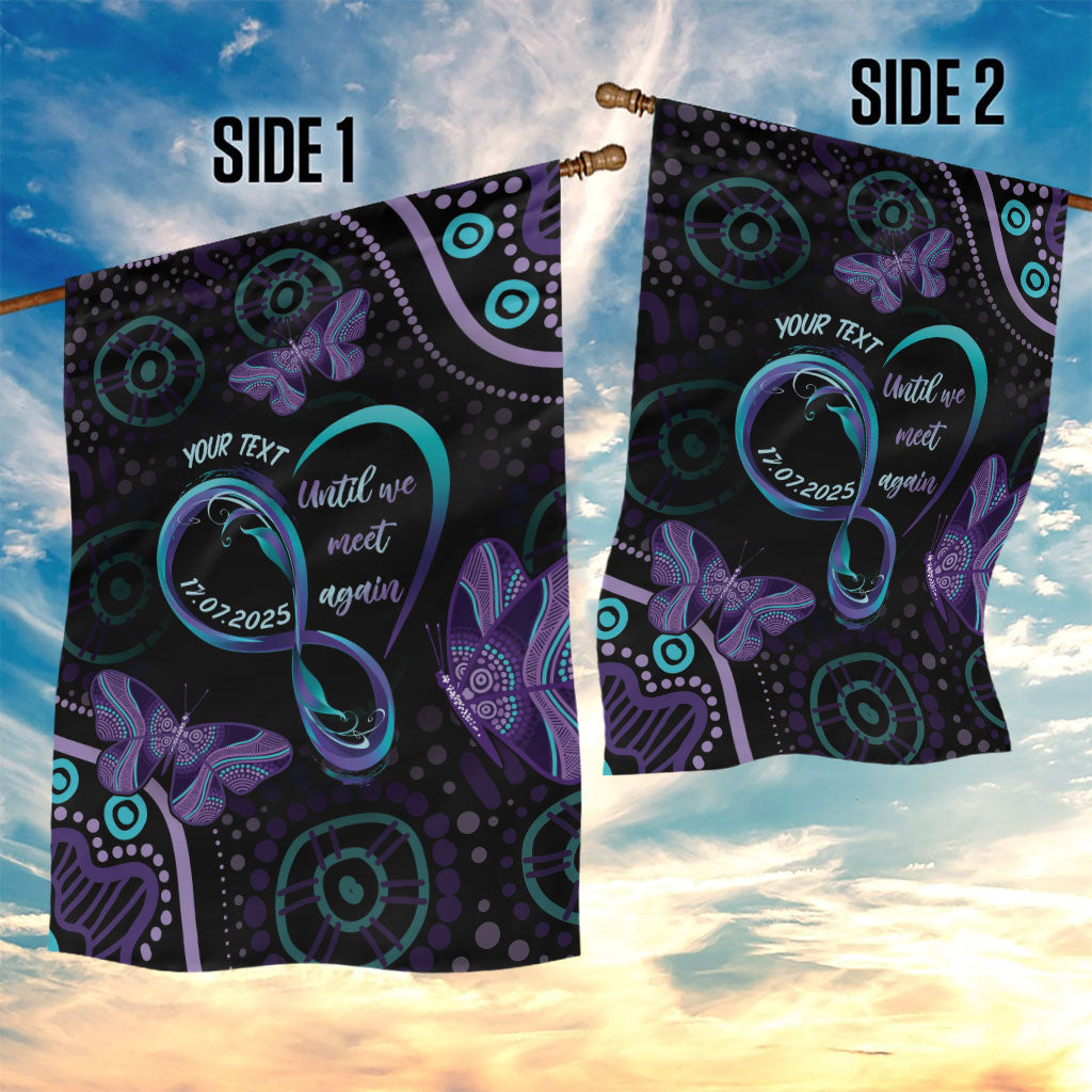 Personalized Australia Infinity Heart Indigenous Garden Flag Fly High Until We Meet Again
