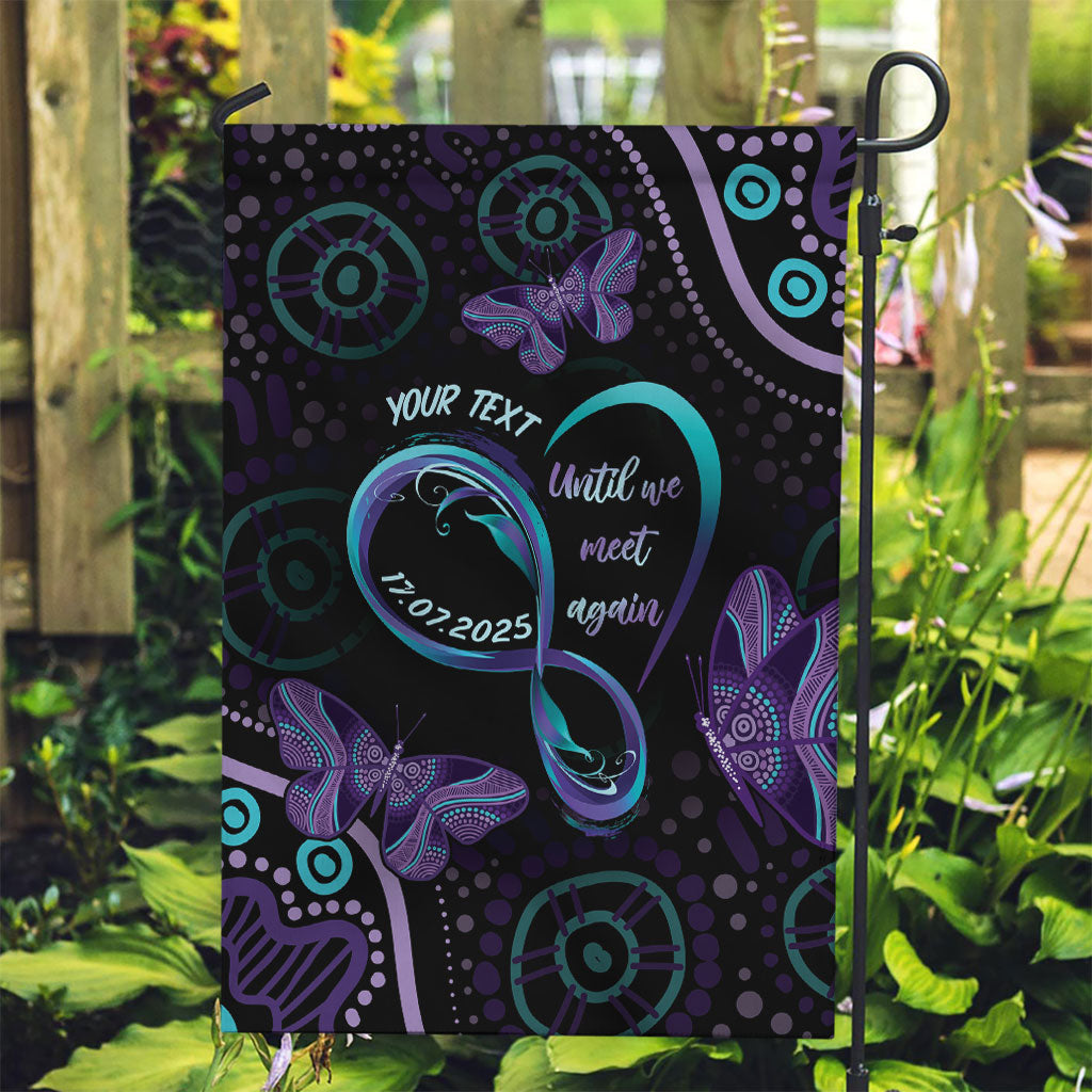 Personalized Australia Infinity Heart Indigenous Garden Flag Fly High Until We Meet Again