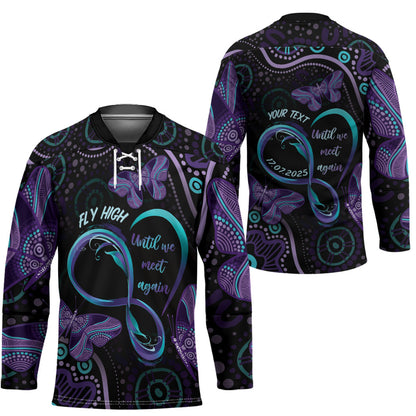 Personalized Australia Infinity Heart Indigenous Hockey Jersey Fly High Until We Meet Again