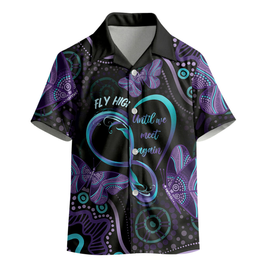 Personalized Australia Infinity Heart Indigenous Kid Hawaiian Shirt Fly High Until We Meet Again