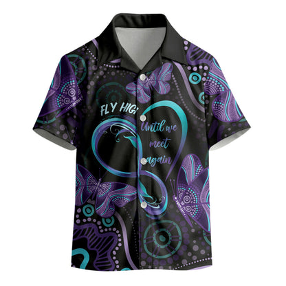 Personalized Australia Infinity Heart Indigenous Kid Hawaiian Shirt Fly High Until We Meet Again