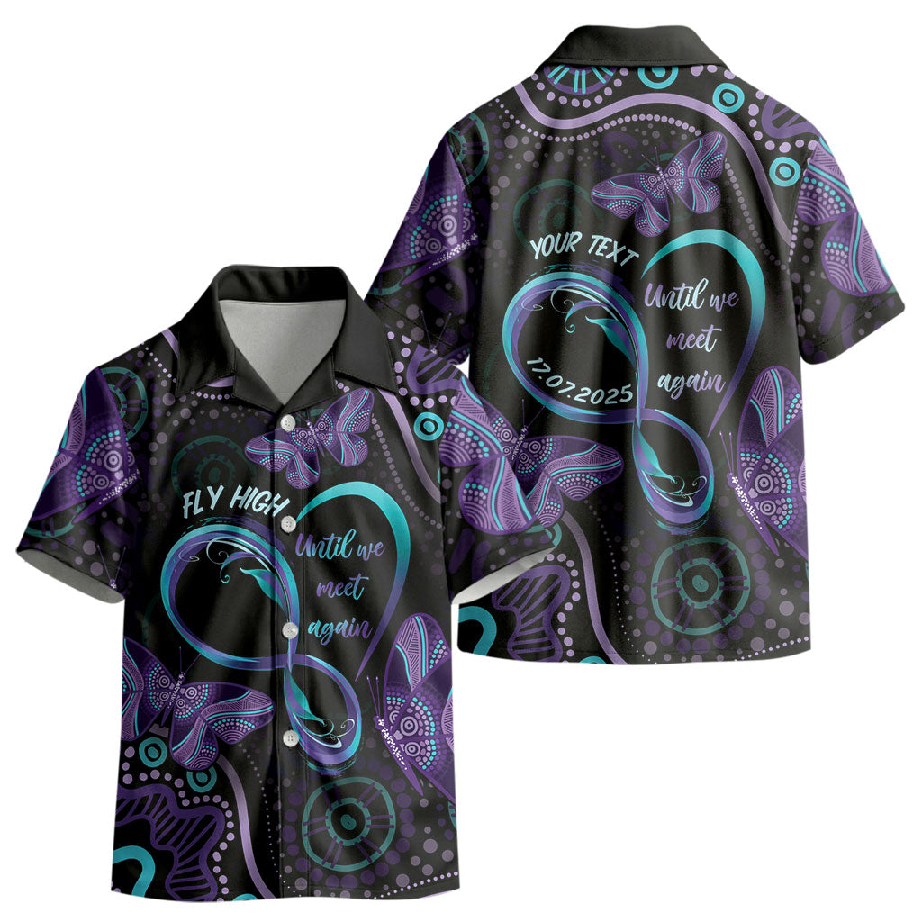 Personalized Australia Infinity Heart Indigenous Kid Hawaiian Shirt Fly High Until We Meet Again