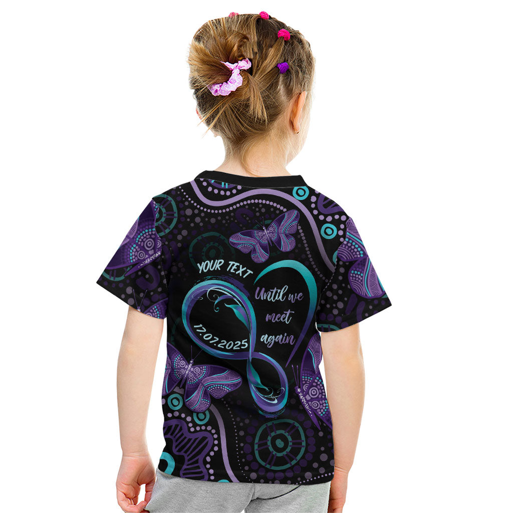 Personalized Australia Infinity Heart Indigenous Kid T Shirt Fly High Until We Meet Again