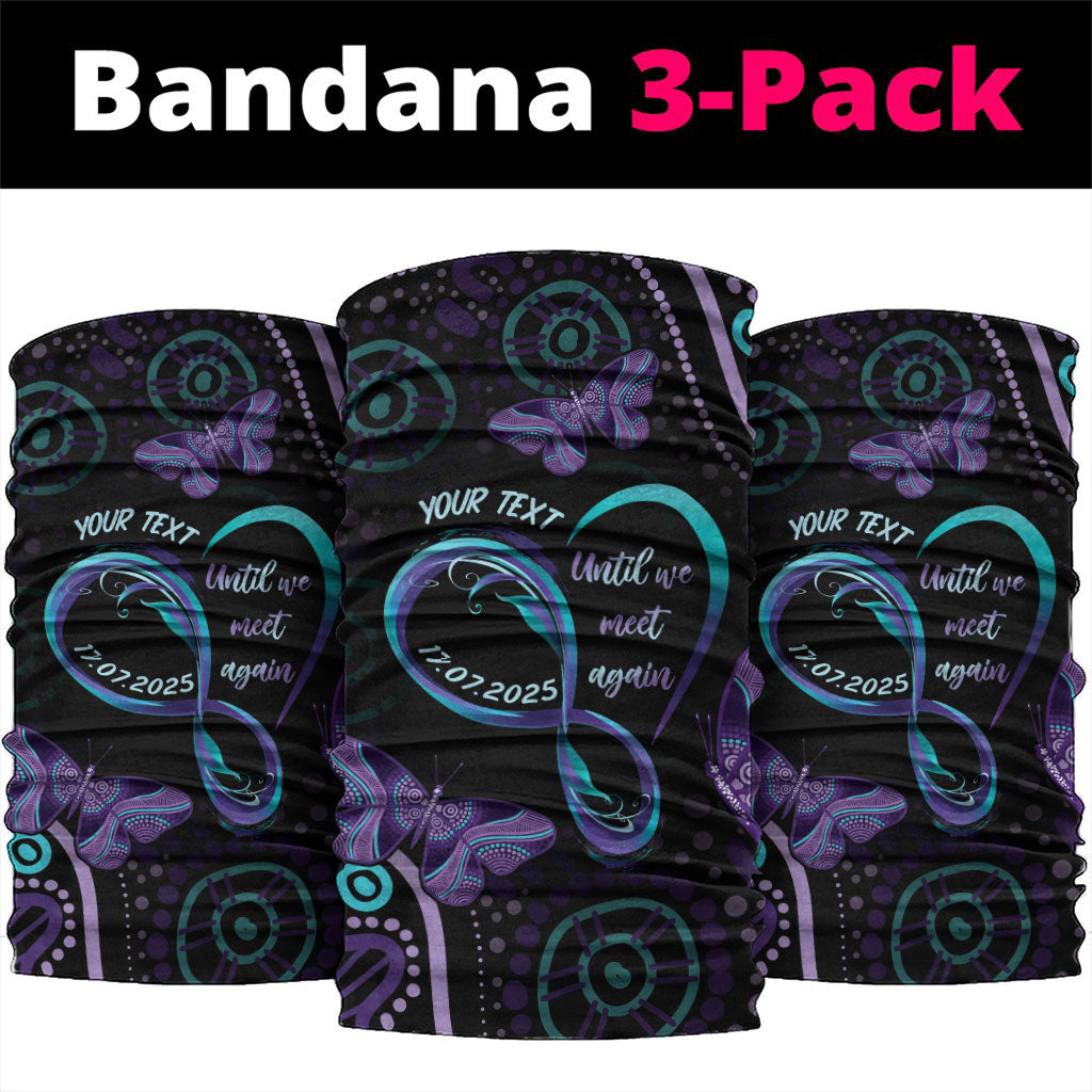 Personalized Australia Infinity Heart Indigenous Neck Gaiter Fly High Until We Meet Again