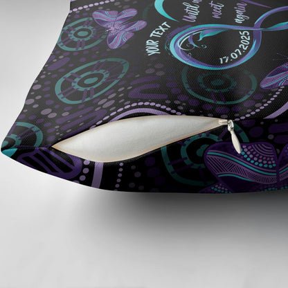 Personalized Australia Infinity Heart Indigenous Pillow Cover Fly High Until We Meet Again