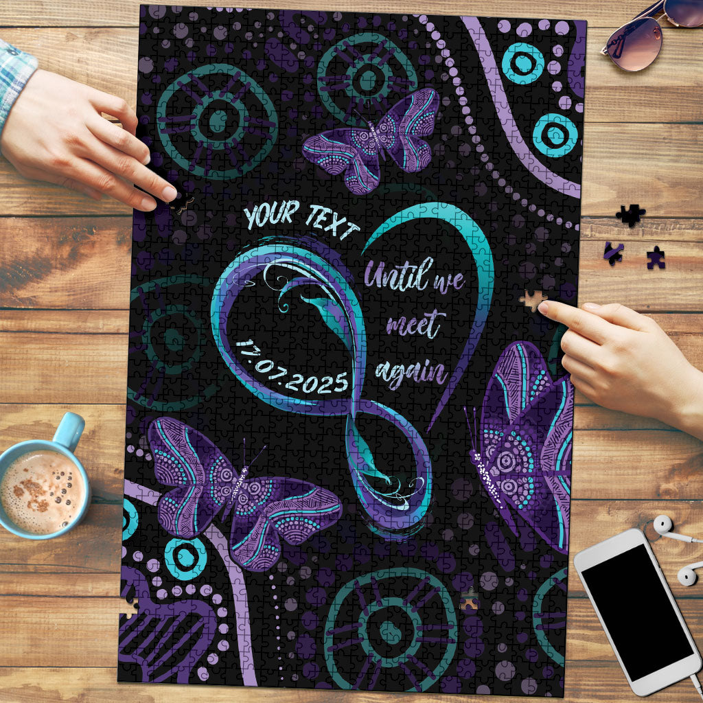 Personalized Australia Infinity Heart Indigenous Puzzle Fly High Until We Meet Again