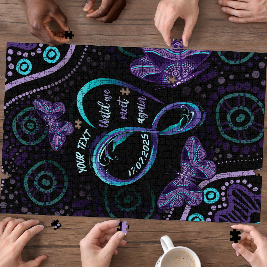 Personalized Australia Infinity Heart Indigenous Puzzle Fly High Until We Meet Again