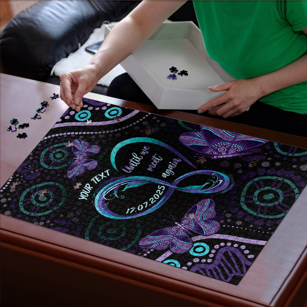 Personalized Australia Infinity Heart Indigenous Puzzle Fly High Until We Meet Again