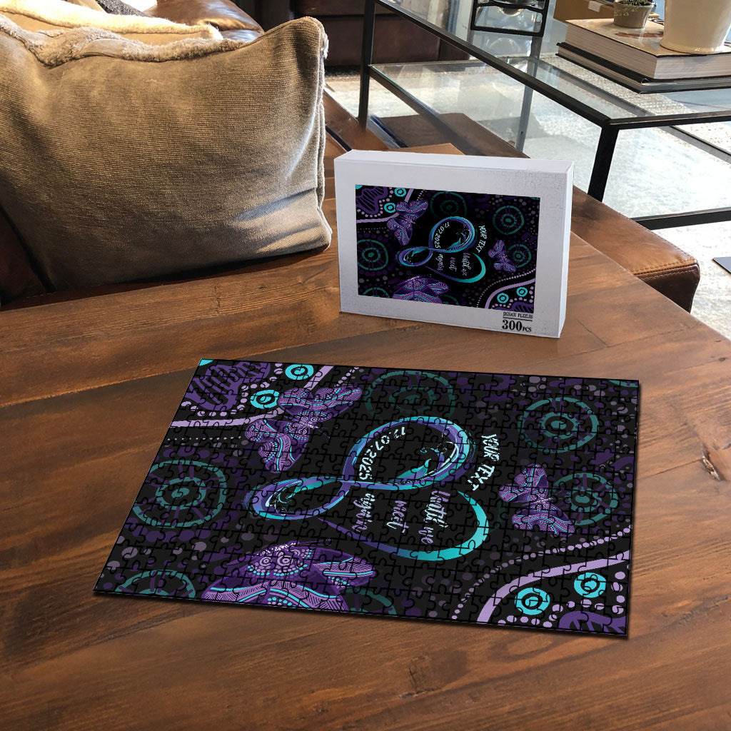 Personalized Australia Infinity Heart Indigenous Puzzle Fly High Until We Meet Again