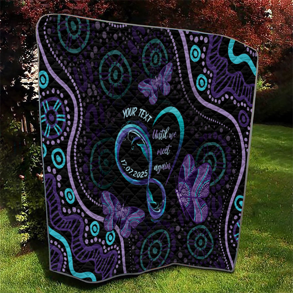 Personalized Australia Infinity Heart Indigenous Quilt Fly High Until We Meet Again