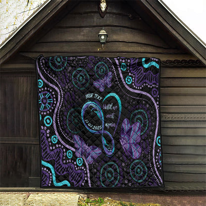 Personalized Australia Infinity Heart Indigenous Quilt Fly High Until We Meet Again
