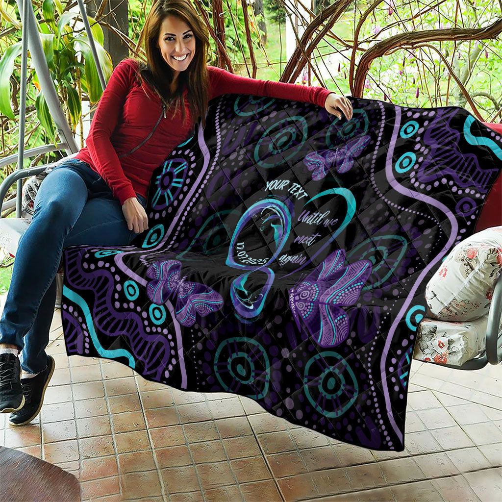 Personalized Australia Infinity Heart Indigenous Quilt Fly High Until We Meet Again