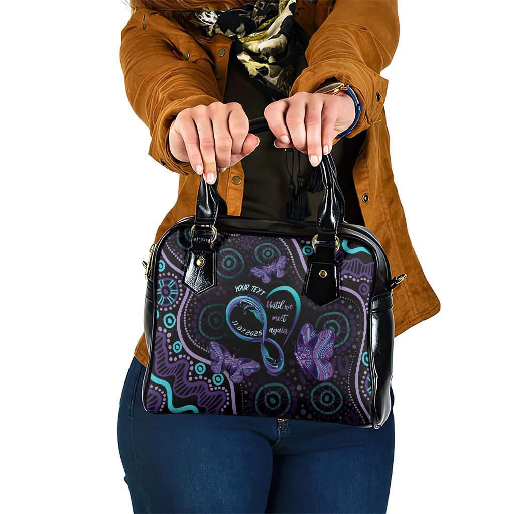 Personalized Australia Infinity Heart Indigenous Shoulder Handbag Fly High Until We Meet Again