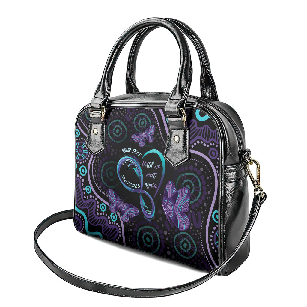 Personalized Australia Infinity Heart Indigenous Shoulder Handbag Fly High Until We Meet Again