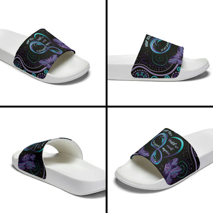 Personalized Australia Infinity Heart Indigenous Slide Sandals Fly High Until We Meet Again