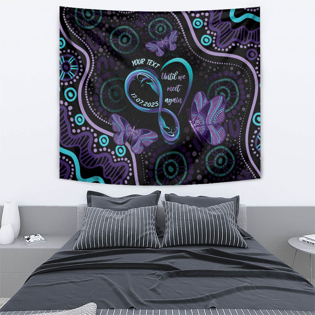 Personalized Australia Infinity Heart Indigenous Tapestry Fly High Until We Meet Again