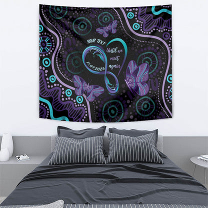 Personalized Australia Infinity Heart Indigenous Tapestry Fly High Until We Meet Again