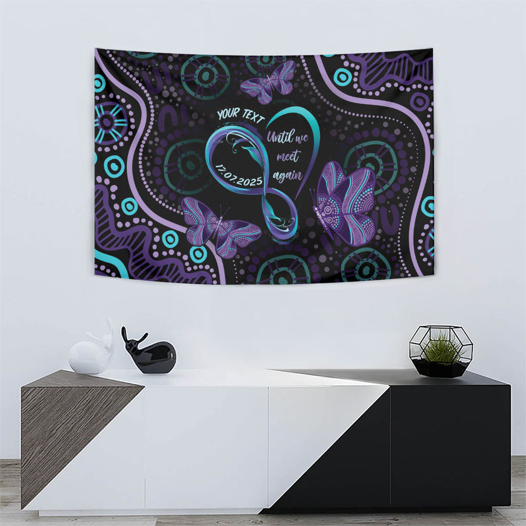 Personalized Australia Infinity Heart Indigenous Tapestry Fly High Until We Meet Again