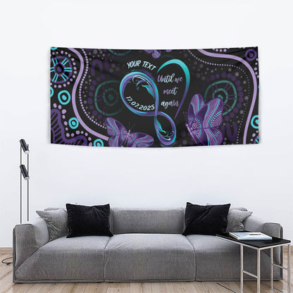 Personalized Australia Infinity Heart Indigenous Tapestry Fly High Until We Meet Again