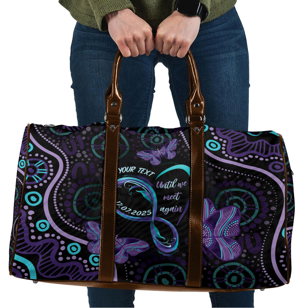 Personalized Australia Infinity Heart Indigenous Travel Bag Fly High Until We Meet Again
