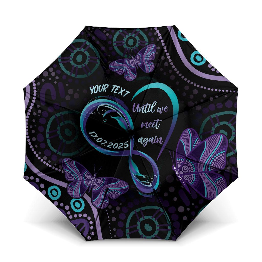 Personalized Australia Infinity Heart Indigenous Umbrella Fly High Until We Meet Again