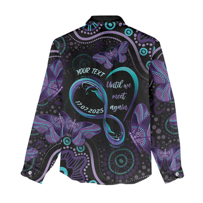 Personalized Australia Infinity Heart Indigenous Women Casual Shirt Fly High Until We Meet Again