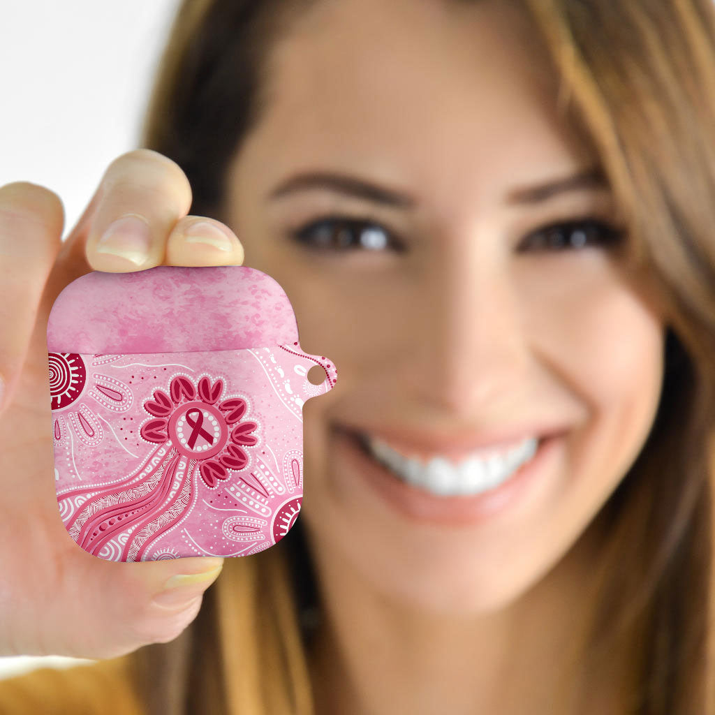First Nation Aboriginal Dot Arts AirPods Case Think Pink